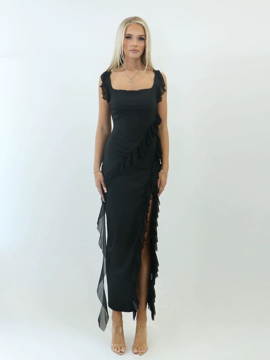 HAVANA RUFFLE MAXI DRESS