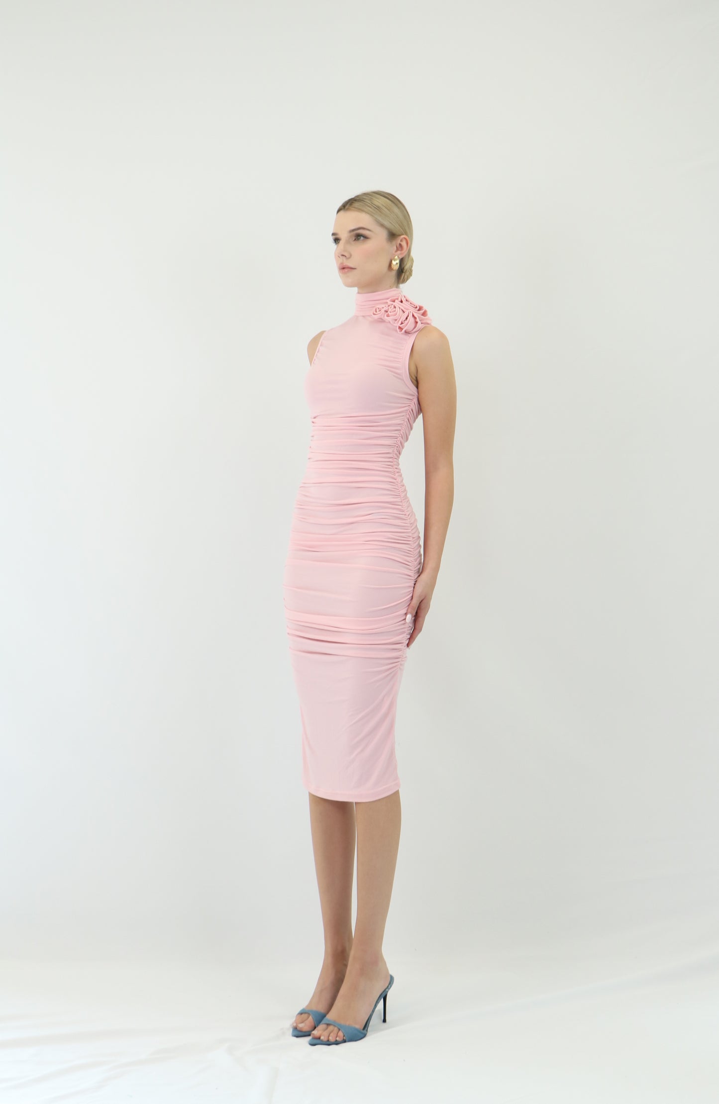 BLUSH ROSE MIDI DRESS