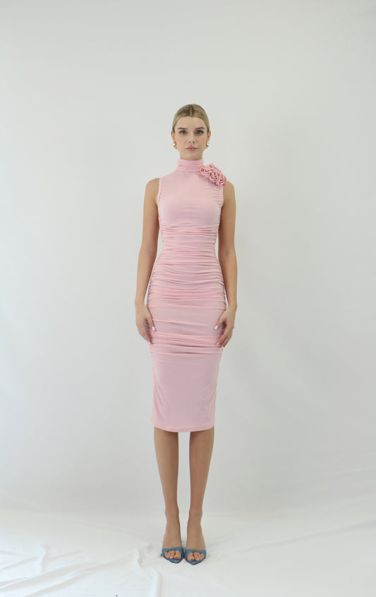 BLUSH ROSE MIDI DRESS