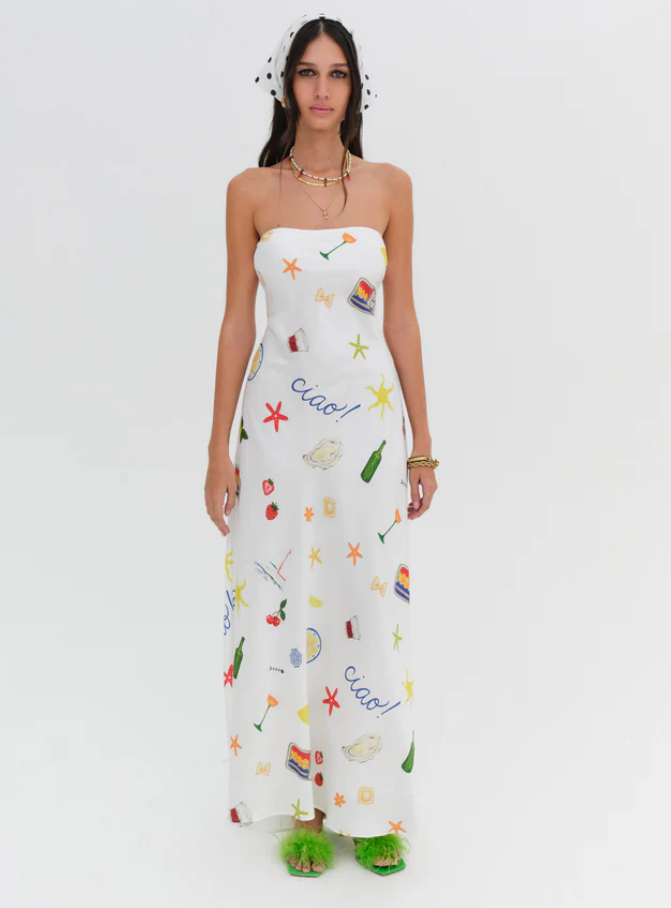 CARLA STRAPLESS MAXI DRESS