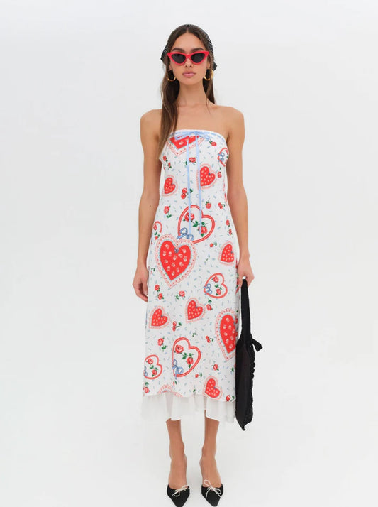 DAISY MAE STRAPLESS MIDI DRESS