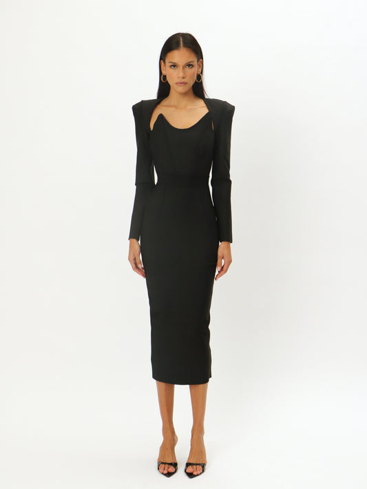 DE LA DOMINATRICE MIDI DRESS