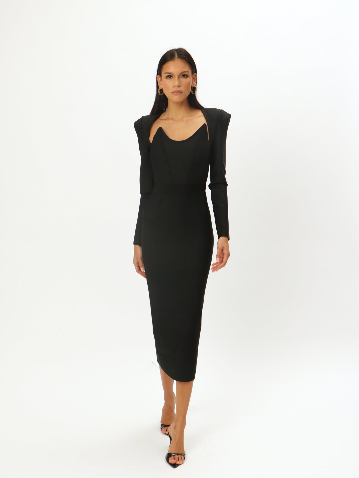 DE LA DOMINATRICE MIDI DRESS