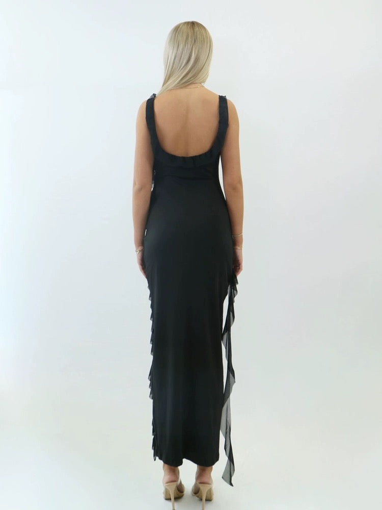 HAVANA RUFFLE MAXI DRESS