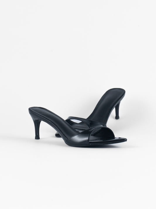 BANDEL PVC MULES SIGNATURE BLACK