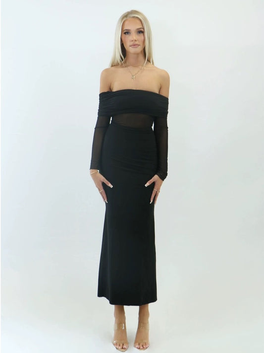 JOSIE OFF SHOULDER MAXI DRESS