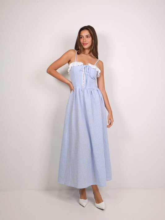 Dasiy Gingham Maxi Dress