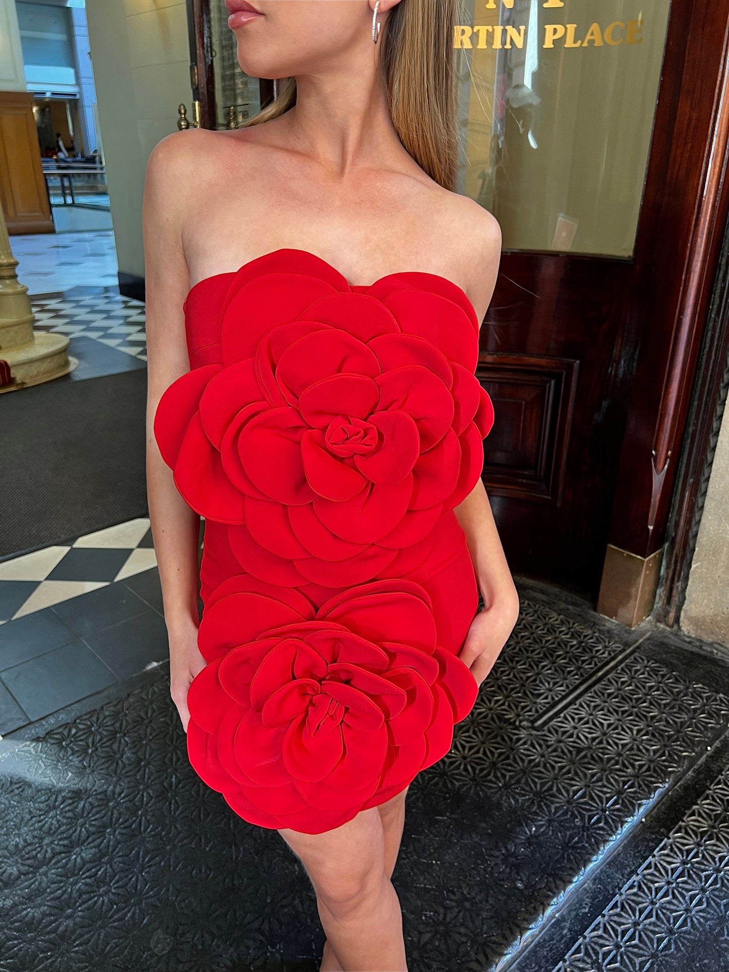 À FLEURS DE FLAMMES MINI DRESS