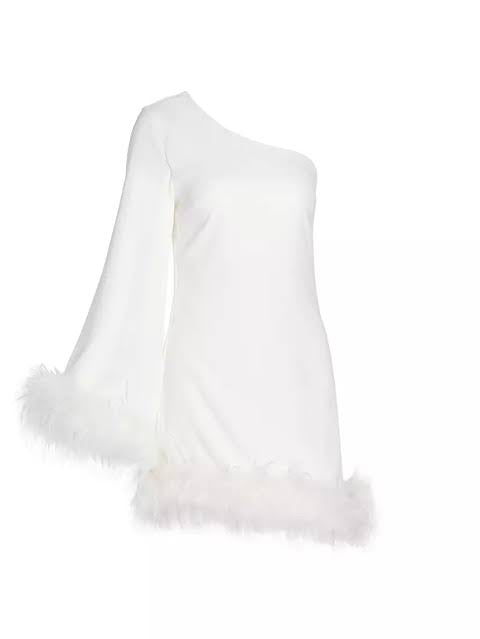 GUINEVERE OSTRICH FEATHER MINI DRESS