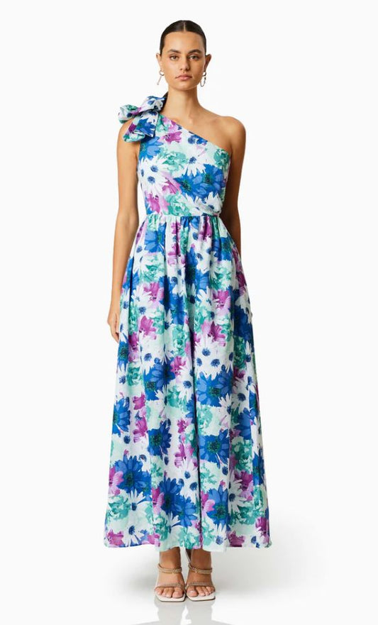 ALOHA ONE SHOULDER MIDI DRESS